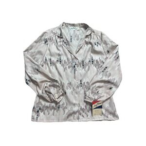 Vtg Judy Bond Button Up Women's Blouse Size 14 NOS